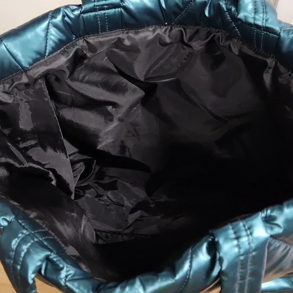 Victoria's Secret Quilted Blue Tote Bag - Picture 7 of 8